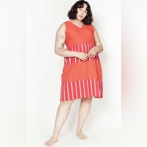 Ace & Jig Archival Rooney Midi Dress in Petitfour/Watermelon L